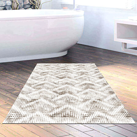 Dekoreko Kaymaz Taban Djt Banyo Halısı Yıldız Deri İskandinav F5124