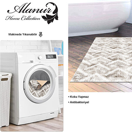 Dekoreko Kaymaz Taban Djt Banyo Halısı Yıldız Deri İskandinav F5124