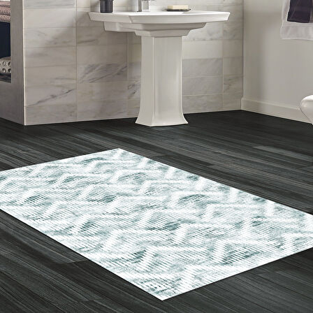 Dekoreko Kaymaz Taban Djt Banyo Halısı Yıldız Deri İskandinav F5124