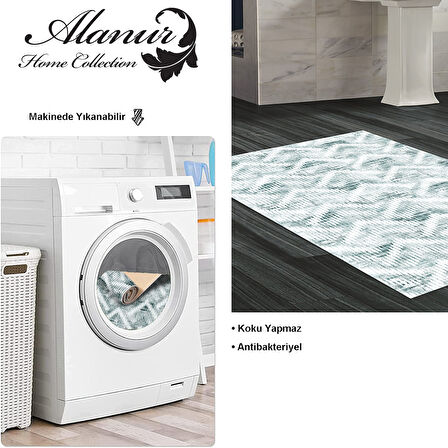 Dekoreko Kaymaz Taban Djt Banyo Halısı Yıldız Deri İskandinav F5124