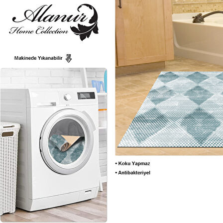 Dekoreko Kaymaz Taban Djt Banyo Halısı Yıldız Deri İskandinav F5131