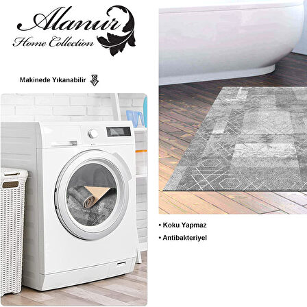 Dekoreko Kaymaz Taban Djt Banyo Halısı Yıldız Deri İskandinav F5132