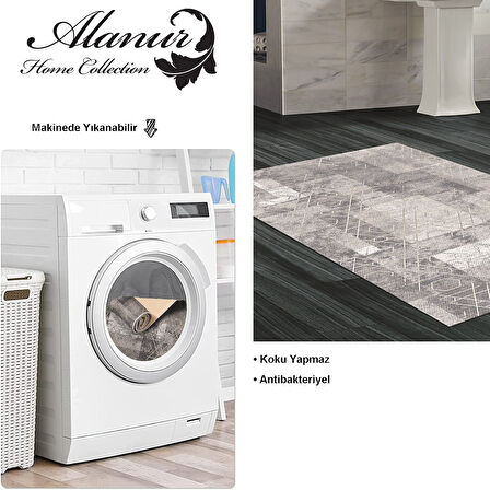 Dekoreko Kaymaz Taban Djt Banyo Halısı Yıldız Deri İskandinav F5132