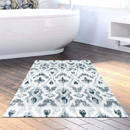 Dekoreko Kaymaz Taban Djt Banyo Halısı Yıldız Deri İskandinav F5136