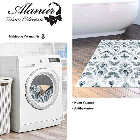 Dekoreko Kaymaz Taban Djt Banyo Halısı Yıldız Deri İskandinav F5136
