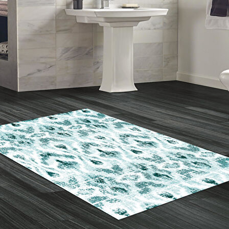 Dekoreko Kaymaz Taban Djt Banyo Halısı Yıldız Deri İskandinav F5136