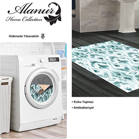 Dekoreko Kaymaz Taban Djt Banyo Halısı Yıldız Deri İskandinav F5136