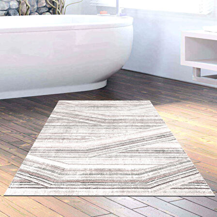 Dekoreko Kaymaz Taban Djt Banyo Halısı Yıldız Deri Modern 1252