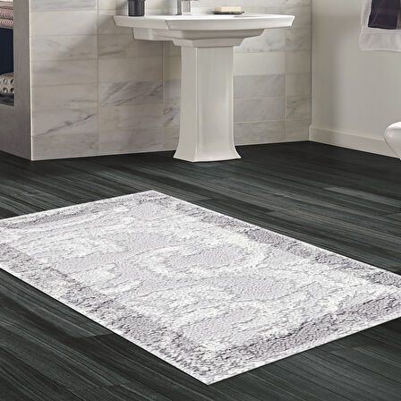 Dekoreko Kaymaz Taban Djt Banyo Halısı Yıldız Deri Modern 1314