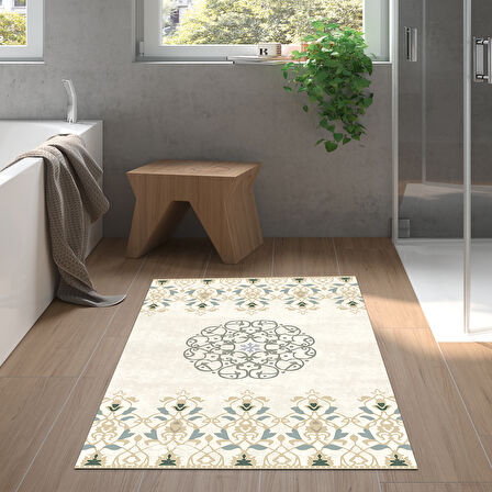 Dekoreko Kaymaz Taban Djt Banyo Halısı Yıldız Deri Modern 1491
