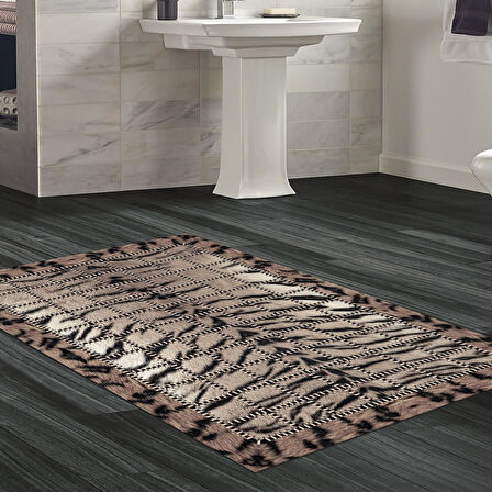 Dekoreko Kaymaz Taban Djt Banyo Halısı Yıldız Deri Modern 1906