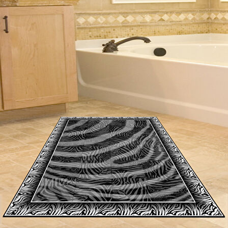 Dekoreko Kaymaz Taban Djt Banyo Halısı Yıldız Deri Modern 1912