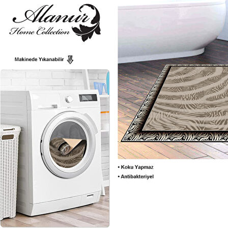 Dekoreko Kaymaz Taban Djt Banyo Halısı Yıldız Deri Modern 1912