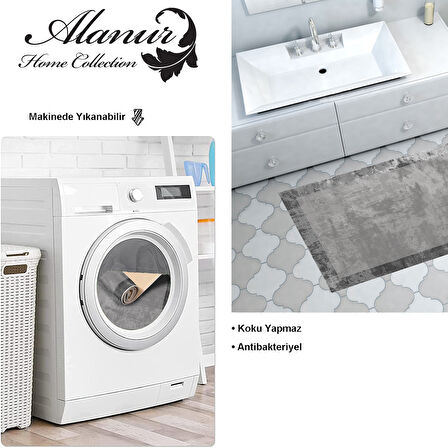 Dekoreko Kaymaz Taban Djt Banyo Halısı Yıldız Deri Modern 1921