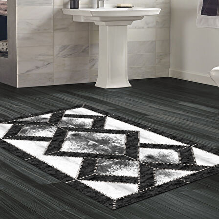 Dekoreko Kaymaz Taban Djt Banyo Halısı Yıldız Deri Modern 722