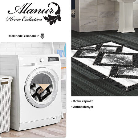 Dekoreko Kaymaz Taban Djt Banyo Halısı Yıldız Deri Modern 722