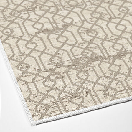 Dekoreko Kaymaz Taban Djt Banyo Halısı Yıldız Deri Modern 757