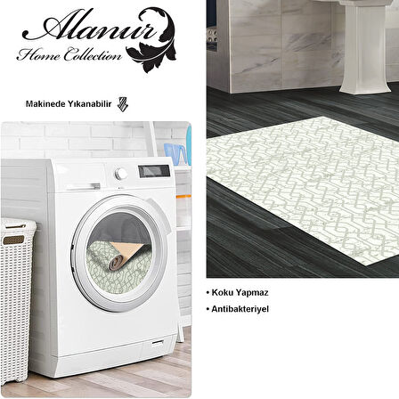 Dekoreko Kaymaz Taban Djt Banyo Halısı Yıldız Deri Modern 757