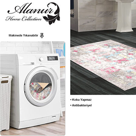 Dekoreko Kaymaz Taban Djt Banyo Halısı Yıldız Deri Modern F5138