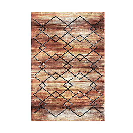 Dekoreko Kaymaz Taban Djt Banyo Halısı Yıldız Deri Modern M5006