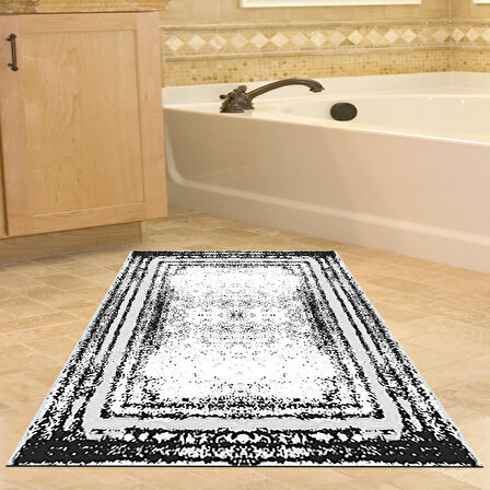 Dekoreko Kaymaz Taban Djt Banyo Halısı Yıldız Deri Modern M5132