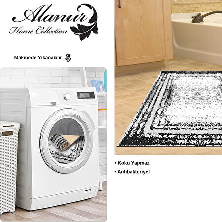 Dekoreko Kaymaz Taban Djt Banyo Halısı Yıldız Deri Modern M5132