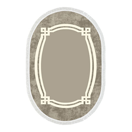 Eko Trend Djt 2 Li Yıkanabilir Kaymaz Taban Oval Banyo Paspas Klozet Takımı 657M Modern