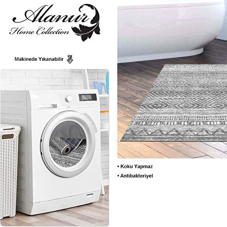 Dekoreko Kaymaz Taban Djt Banyo Halısı Star Pamuk İskandinav F5087