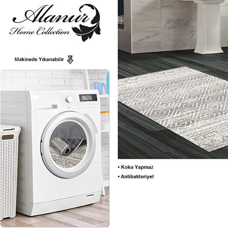 Dekoreko Kaymaz Taban Djt Banyo Halısı Star Pamuk İskandinav F5087