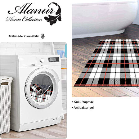 Dekoreko Kaymaz Taban Djt Banyo Halısı Star Pamuk Modern 750