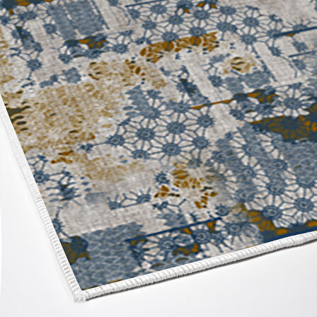 Dekoreko Kaymaz Taban Djt Banyo Halısı Star Pamuk Modern M5015