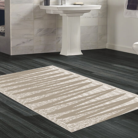 Dekoreko Kaymaz Taban Djt Banyo Halısı Star Pamuk Modern M5045