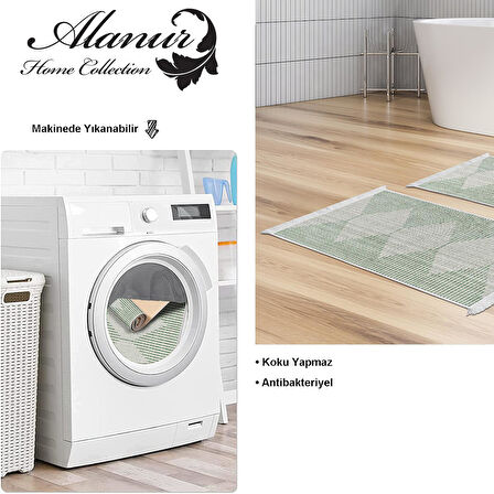 Dekoreko Kaymaz Taban Djt 2 Li Banyo Paspas Takımı Yıldız Deri Saçaklı İskandinav F5085