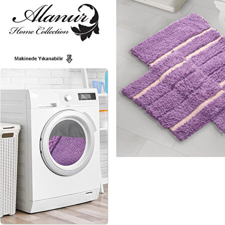 Alanur Home Milano El Tufting & Pamuklu 2 Li Banyo Paspası