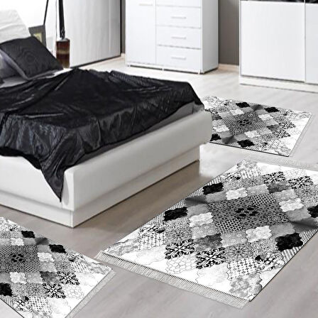 Eko Trend Djt Yıkanabilir Kaymaz Taban 3 Lü Yatak Odası Takımı Mu120 Patchwork