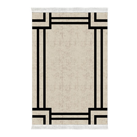 Dekoreko Kaymaz Taban Djt 2 Li Banyo Paspas Takımı Yıldız Deri Saçaklı Modern 1920