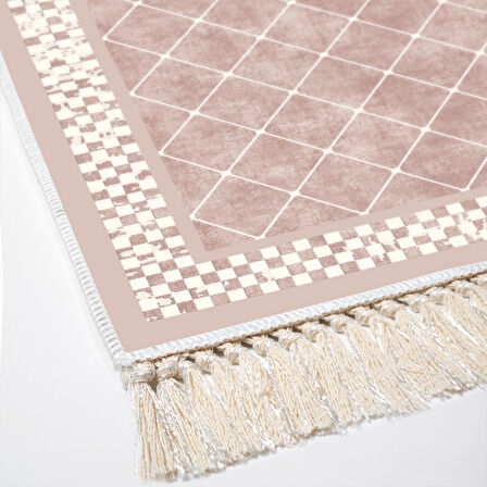 Dekoreko Kaymaz Taban Djt 2 Li Banyo Paspas Takımı Yıldız Deri Saçaklı Modern 603M