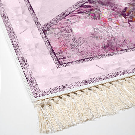 Dekoreko Kaymaz Taban Djt 2 Li Banyo Paspas Takımı Yıldız Deri Saçaklı Modern 729