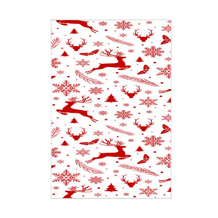 Alanur Home Yılbaşına Özel Keçe Dijital Yıkanabilir Halı Chr16M