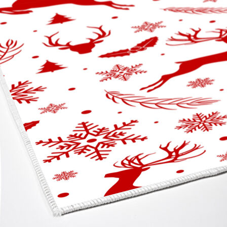 Alanur Home Yılbaşına Özel Keçe Dijital Yıkanabilir Halı Chr16M