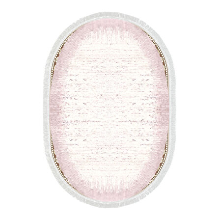 Dekoreko Kaymaz Taban Djt Mutfak Halısı Star Pamuk Saçaklı Oval Modern 1342