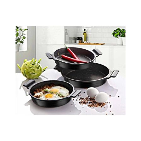 lavonni Döküm 3 Parça Sahan Set nonstick