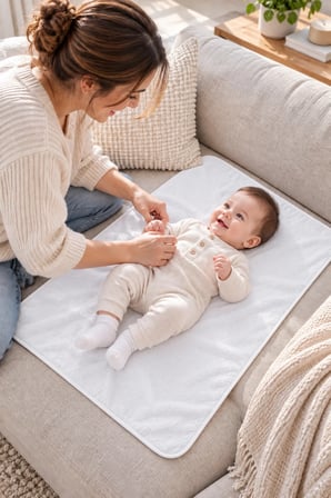 Bebek Bakım Örtüsü Alt Açma Pedi Yıkanabilir 50X70 Sıvı Su Geçirmez  Pamuklu Alez