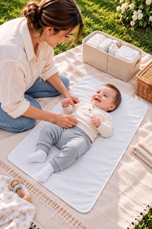 Bebek Bakım Örtüsü Alt Açma Pedi Yıkanabilir 50X70 Sıvı Su Geçirmez  Pamuklu Alez