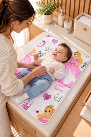 Bebek Bakım Örtüsü Alt Açma Pedi Yıkanabilir 50x70 Kapitone Sıvı Geçirmez Pamuklu Alez Safari