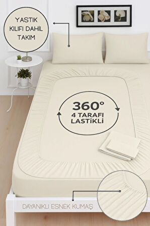 Mirava Premium %100 Pamuk Penye Lastikli Tek Kişilik Çarşaf Takımı (1 Yastık Kılıfı Dahil) Açık Gri 100x200cm