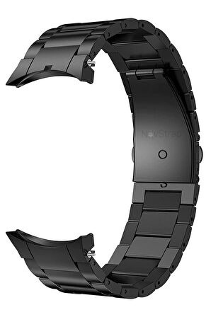 NovStrap Samsung Galaxy Watch 5 Pro 45mm / Watch 5 40-44mm Uyumlu Çelik Metal Kordon Tam Uyumlu Pim