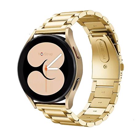 NovStrap Samsung Galaxy Watch 5 Pro 45mm / Watch 5 40-44mm Uyumlu Kordon (20 Mm) Çelik Metal Kayış