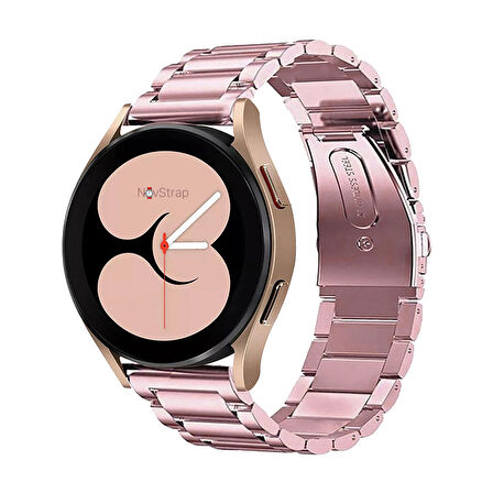 NovStrap Samsung Galaxy Watch 5 Pro 45mm / Watch 5 40-44mm Uyumlu Kordon (20 Mm) Çelik Metal Kayış