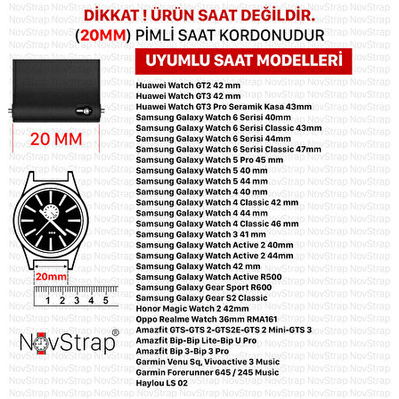 Samsung Galaxy Watch 4 5 Pro 6 Seri 40 42 43 44 45 46 47 mm Uyumlu Kordon (20mm) Çelik Metal